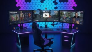 collage showcasing popular YouTube gaming channels from the 2020s with diverse gaming content